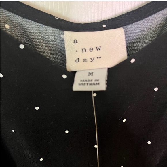 a new day Black and White Polka Dot Long Sleeve Dress - Picture 7 of 12